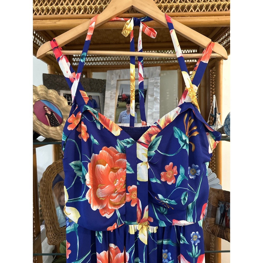 Anthropologie Moulinette Soeurs Annona Blue Floral MidiSize 14 - Picture 5 of 16